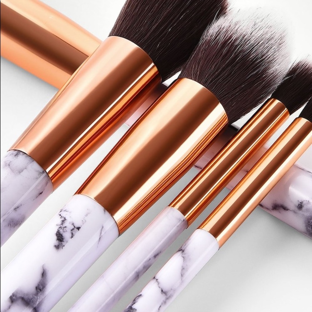 10 makeup brushes white marble print - Picture 3 of 4